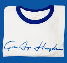 Load image into Gallery viewer, GreAy Hayden “Tha One” T-Shirt (Wynter White/Rio Blue)
